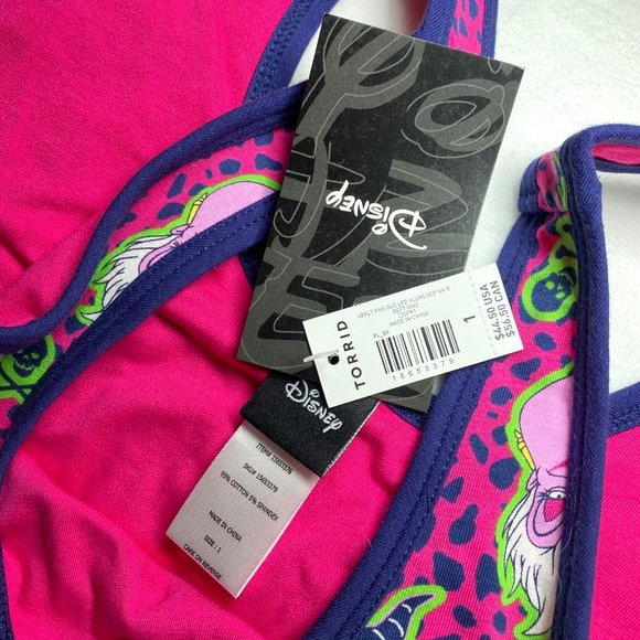 NEW 1X TORRID DISNEY Bralette Bra Top Villainesses Cotton Cruella (14-16) 42-46” - Picture 8 of 15